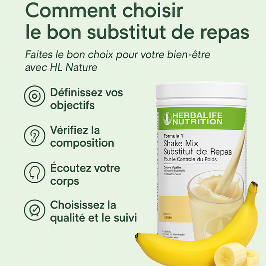 Substitut de repas : comment faire le bon choix pour vos objectifs?