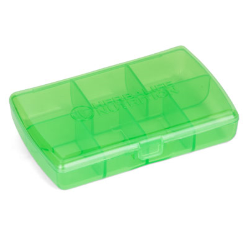 Klein doorschijnend doosje voor tabletten